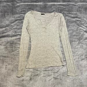 Express shimmer long sleeve top